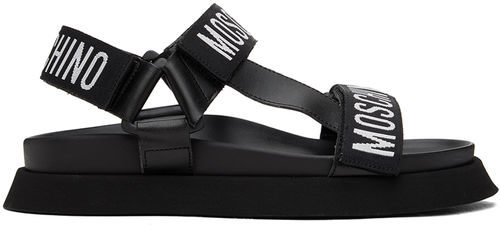 Moschino Black Logo Sandals