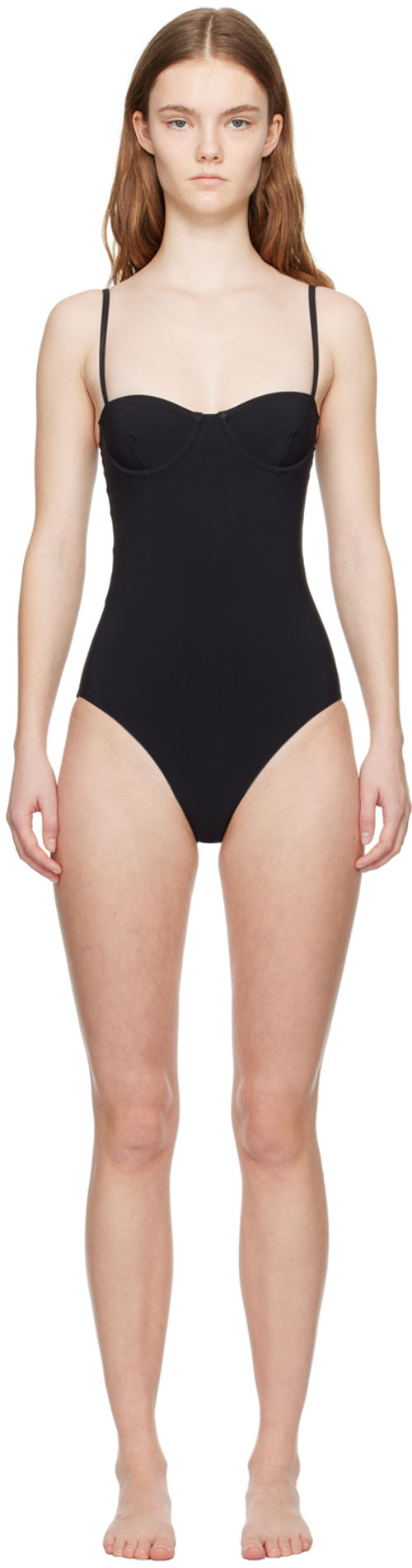 TOTEME Black Bra One-Piece...