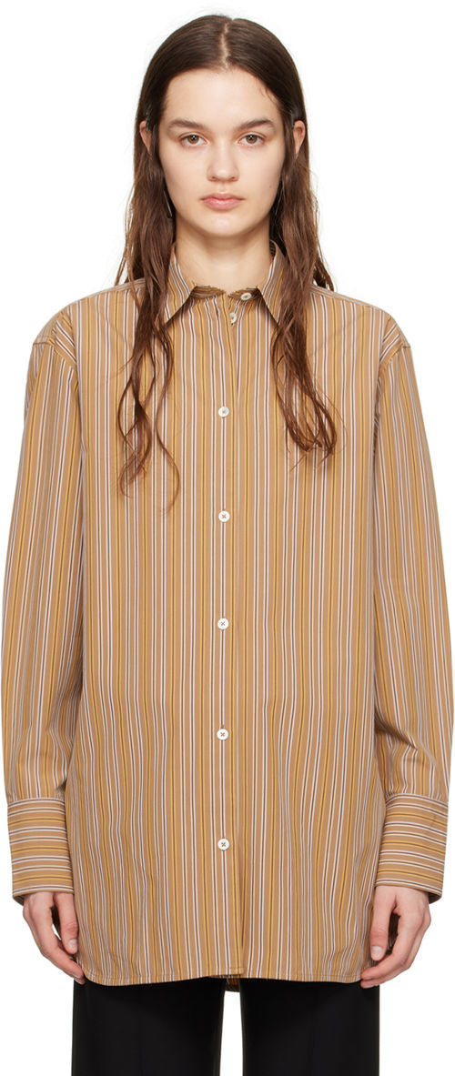 TOTEME Brown Stripe Shirt