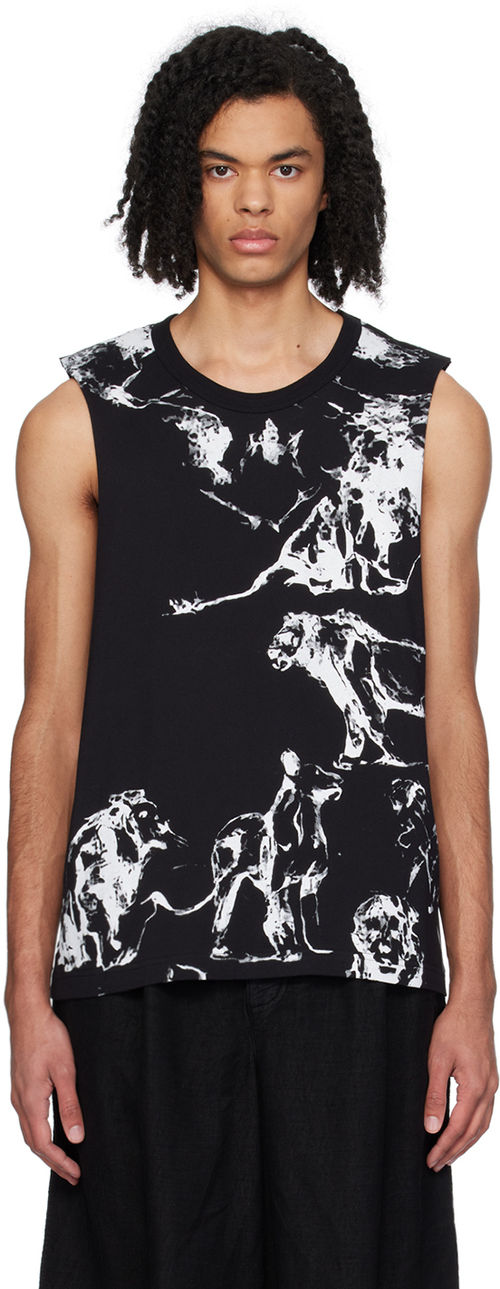 TAAKK Black Printed Tank Top