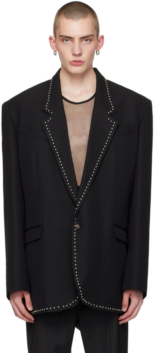 EGONlab Black Studded Blazer