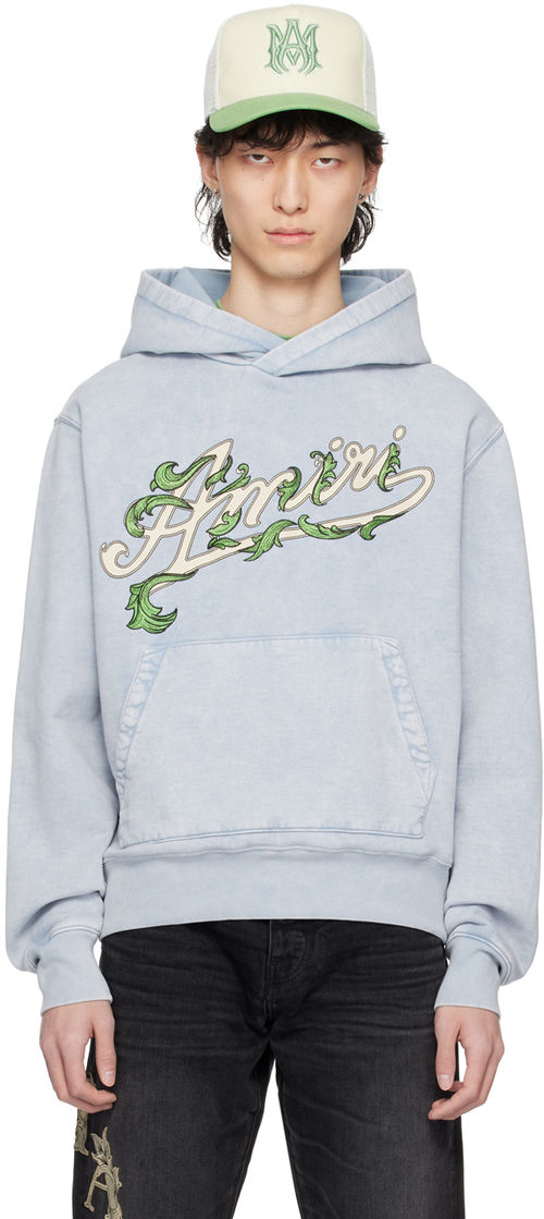 AMIRI Blue Filigree Hoodie