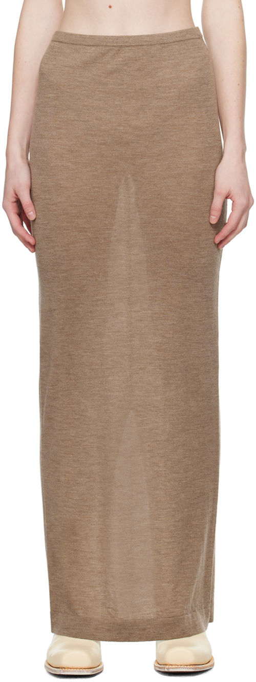 ÉTERNE Taupe Emma Maxi Skirt