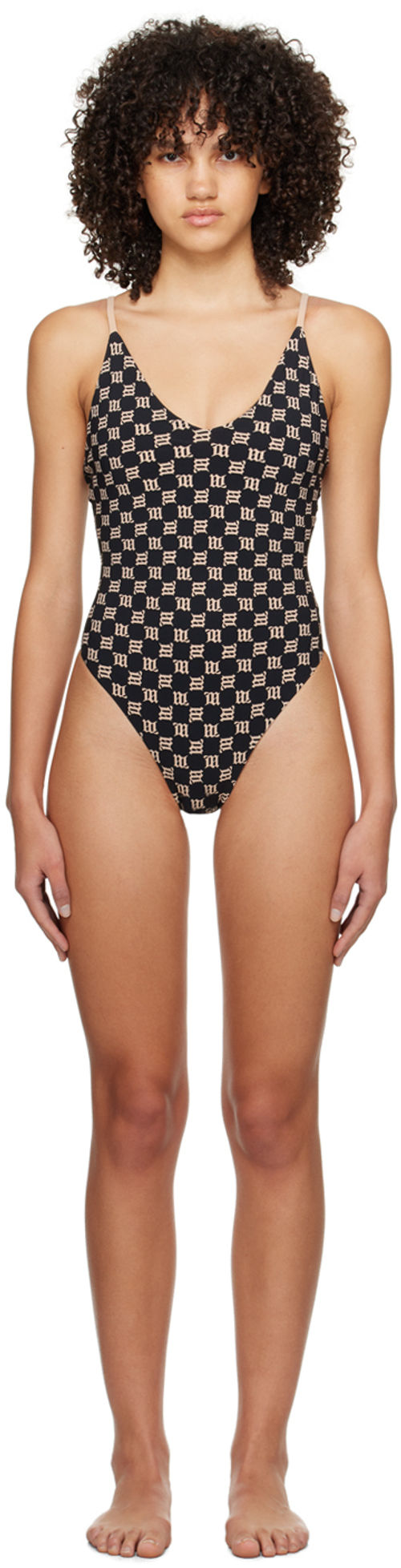 MISBHV Black Monogram Swimsuit