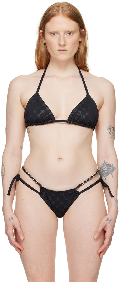 MISBHV Black Monogram Bikini...