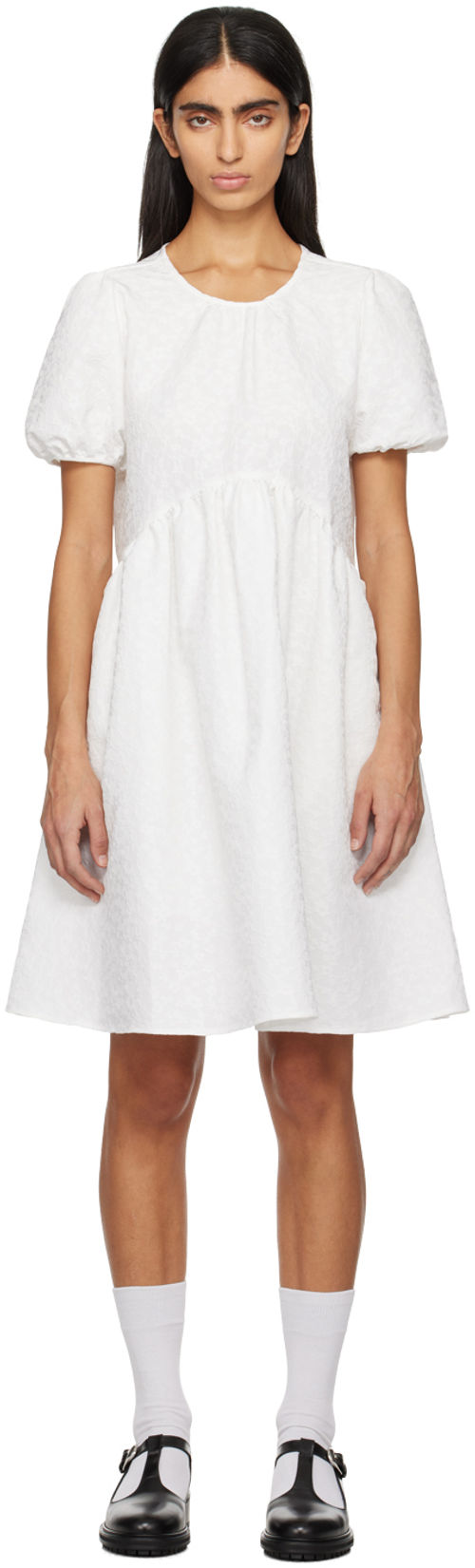 Dunst White Volume Midi Dress