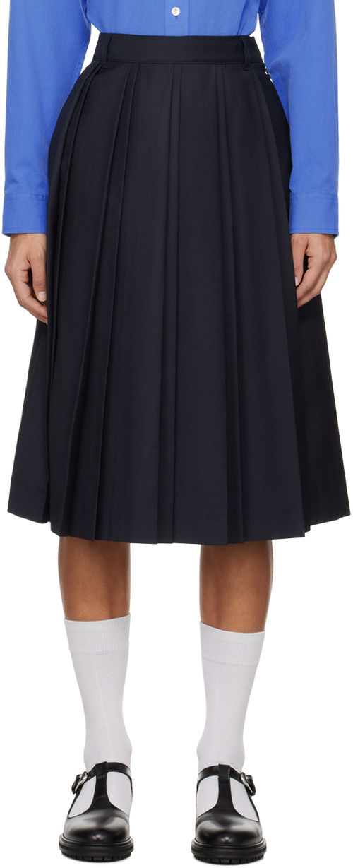 Dunst Navy Double Pleated...