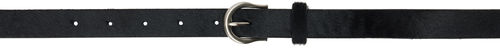 Youth Black Long Leather Belt