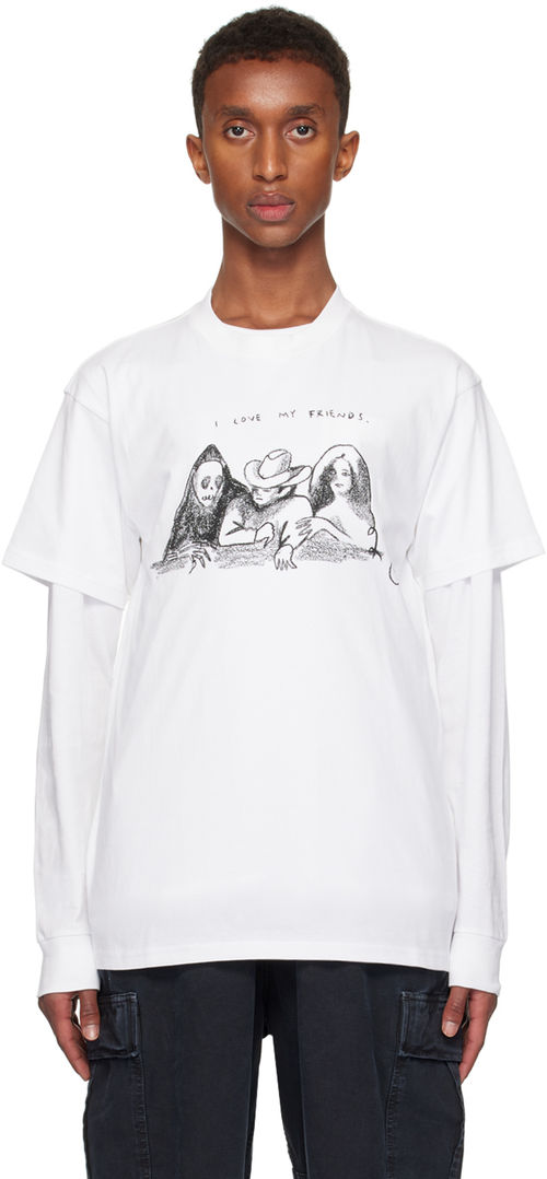 Carhartt Work In Progress White Pepe 'Friends' T-shirt