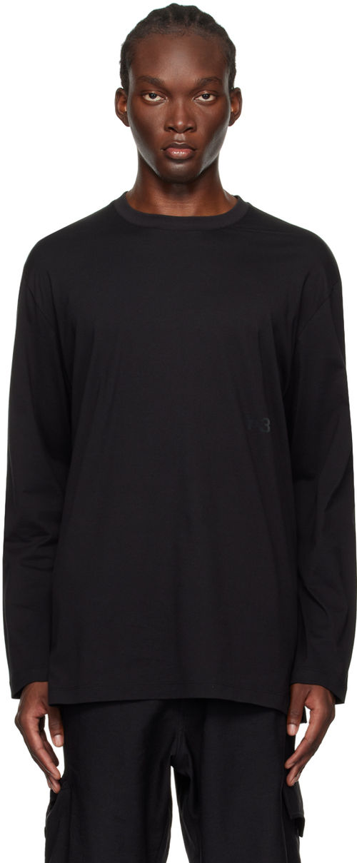 Y-3 Black Logo Long Sleeve...