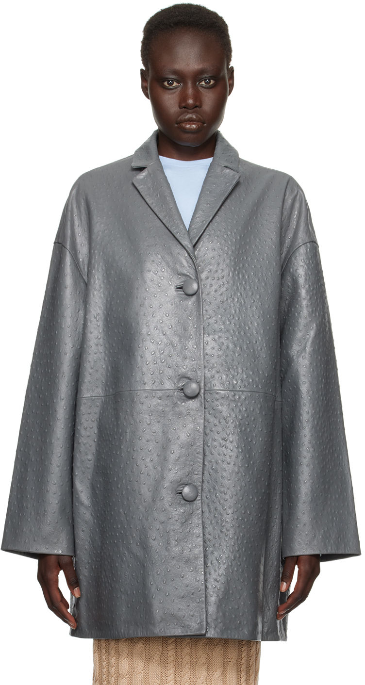 Ssense leather jacket hot sale