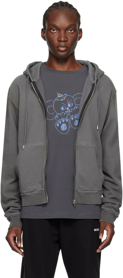 We11done Gray Zip Hoodie