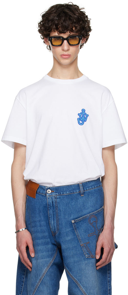 JW Anderson White Anchor Patch T-Shirt