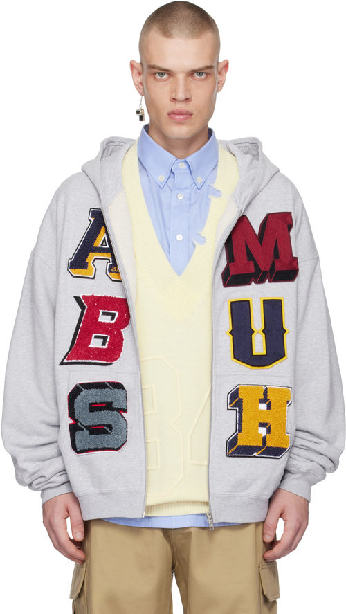 AMBUSH Gray Zip Up Hoodie