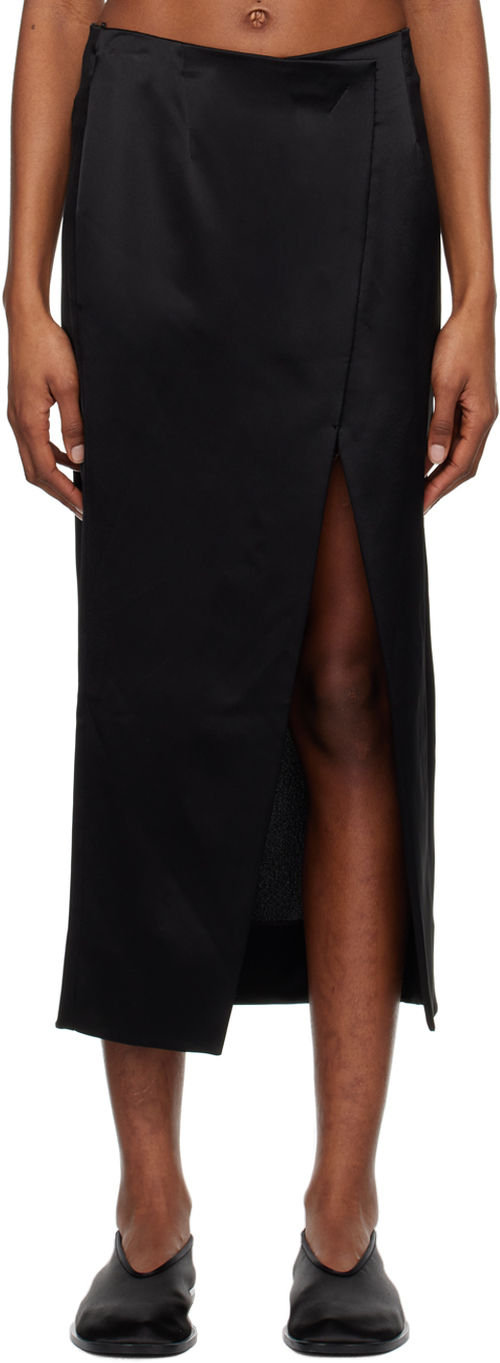 TOVE Black Viola Midi Skirt