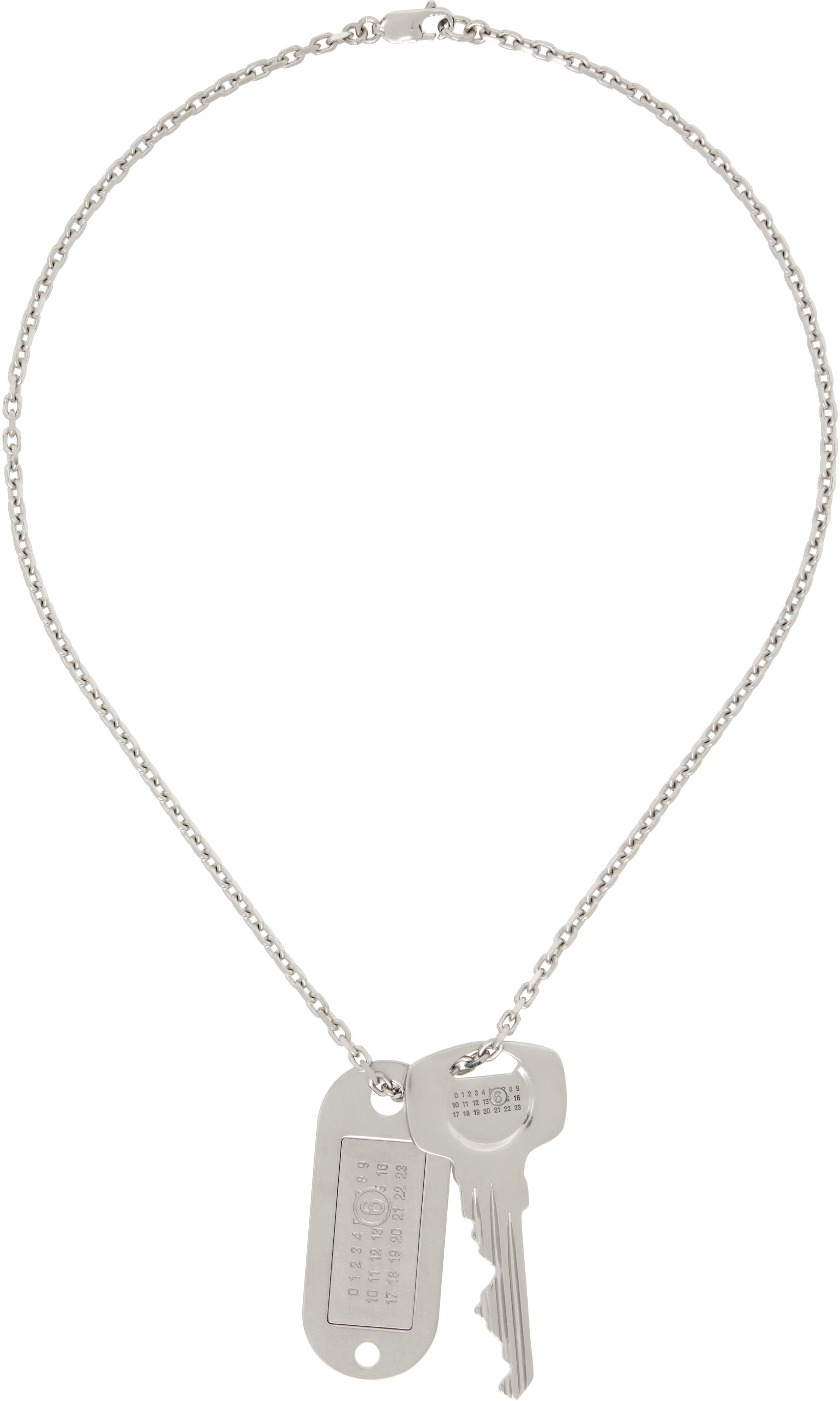 MM6 Maison Margiela ホワイトKey ワックス ネックレス