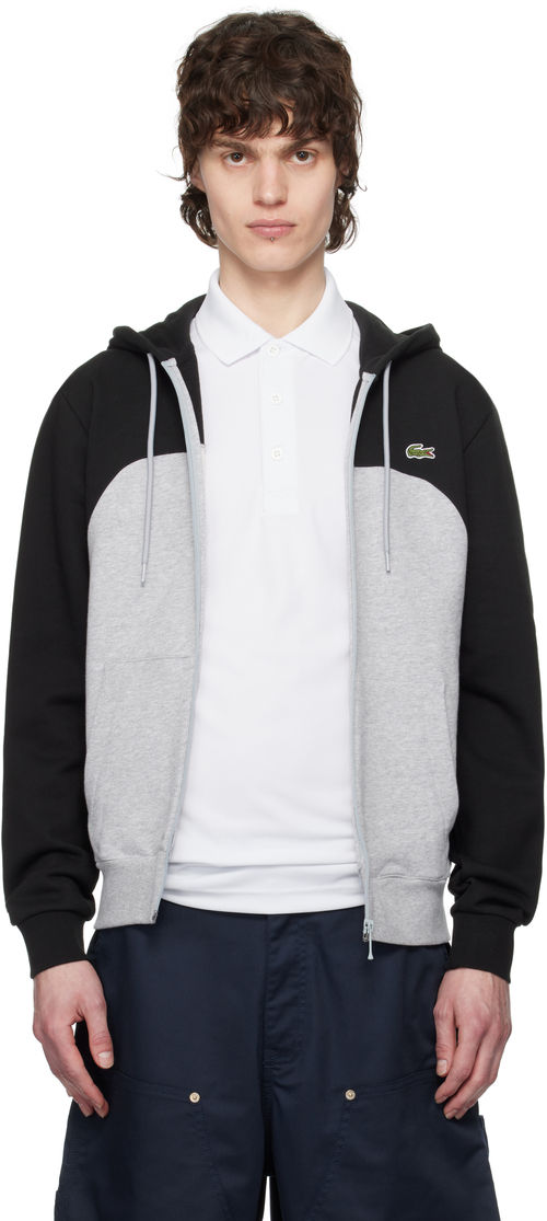 Lacoste Black & Gray Zipped...