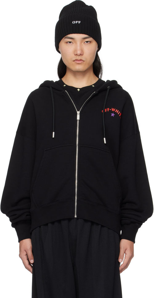 Off-White Black Star Arrow Zip Skate Hoodie