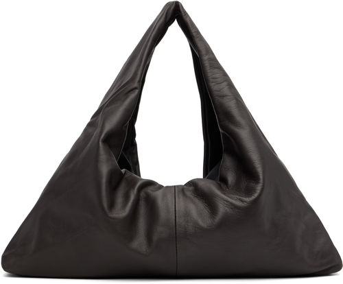 KASSL Editions Brown Anchor Small Lamb Leather Tote