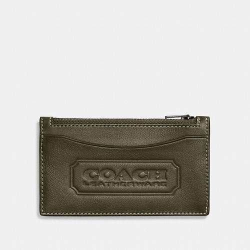 Zip Card Case With Badge