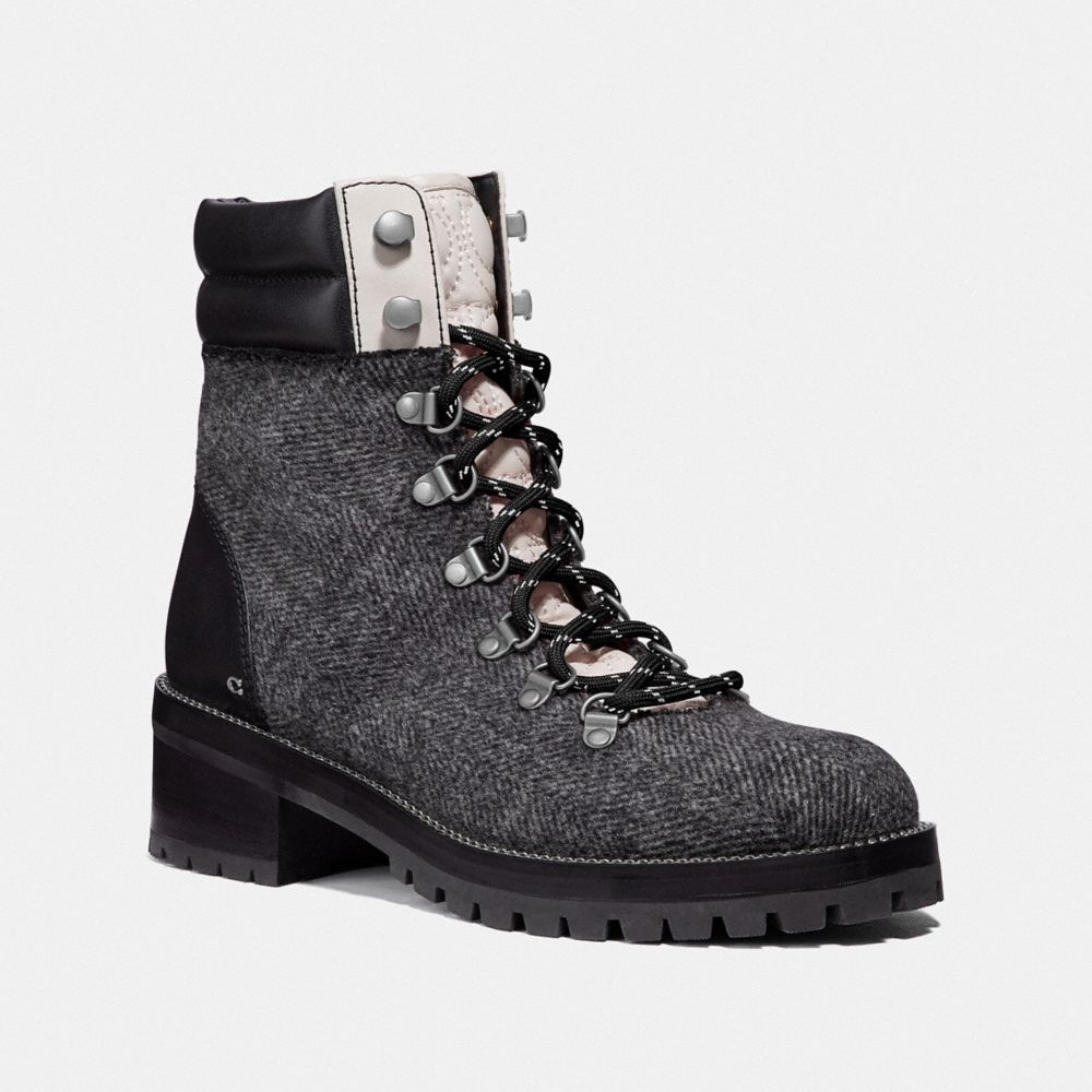 skyler ankle bootie with tea rose mesh