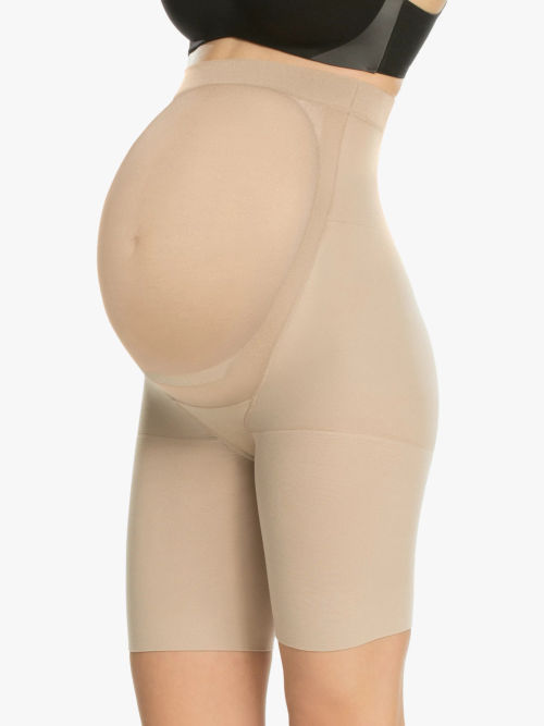 Spanx Power Mama Maternity Mid-Thigh Shaper Shorts, Nude