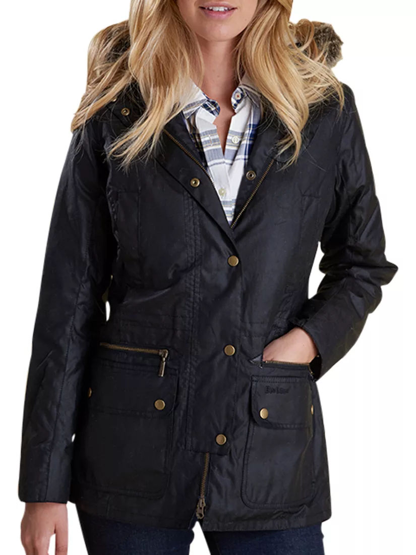 Barbour Kelsall Waxed Hooded Jacket 