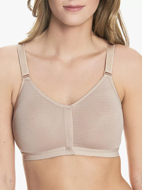 Royce Front Fastening 1010 Cotton Comfi-Bra, White at John Lewis & Partners