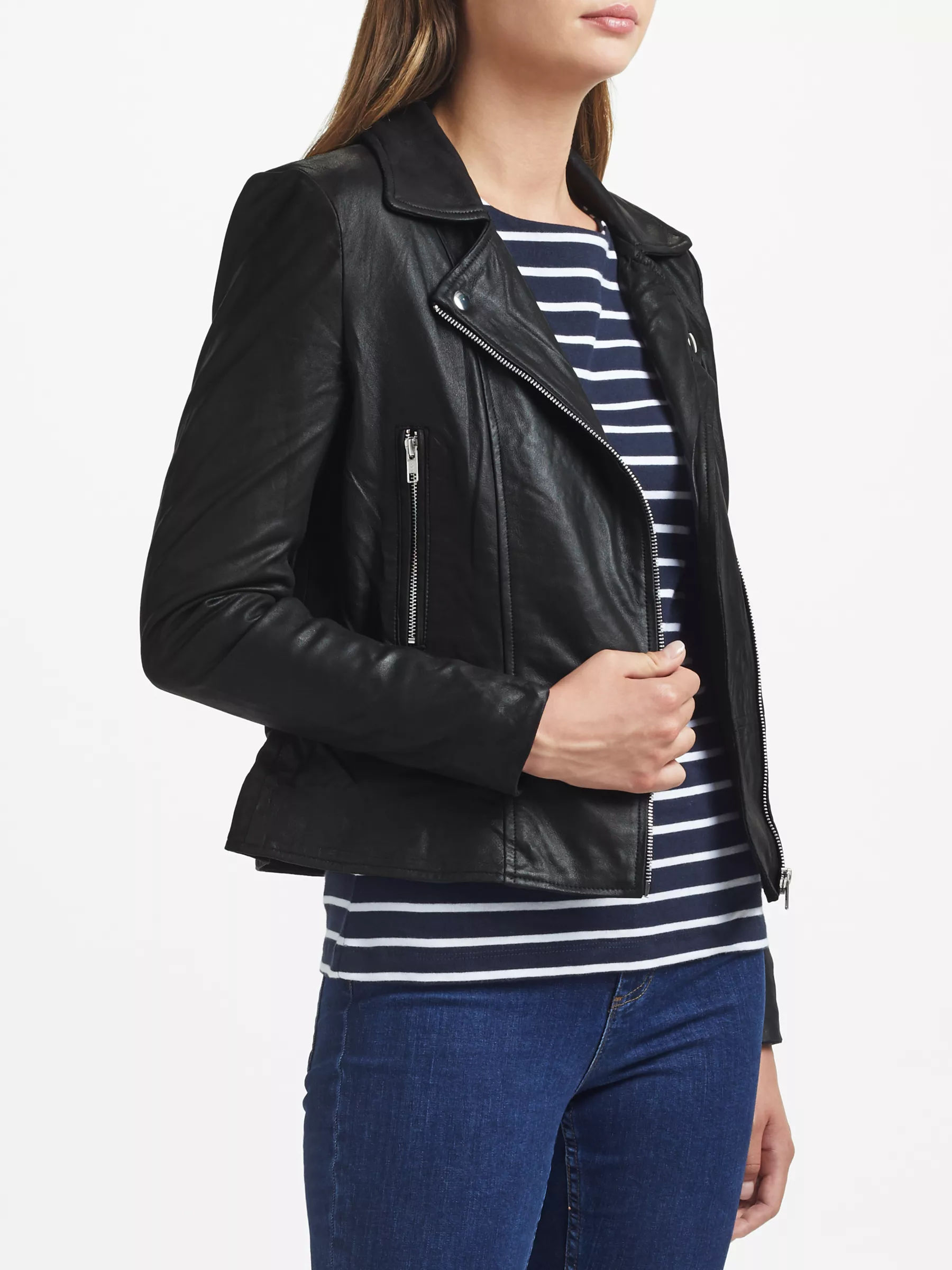 Yas sophie leather on sale jacket