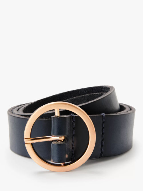 Mint Velvet Eyelet Suede Belt, Brown at John Lewis & Partners