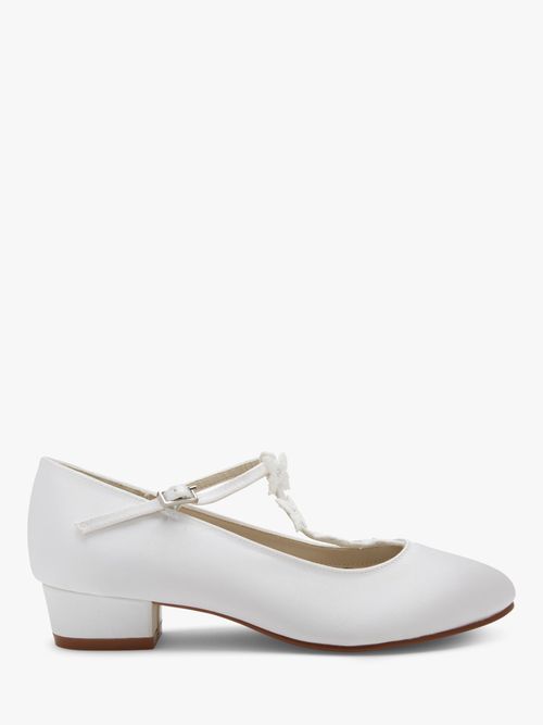 Rainbow Club Cherry Bridesmaid Shoes, White Communion