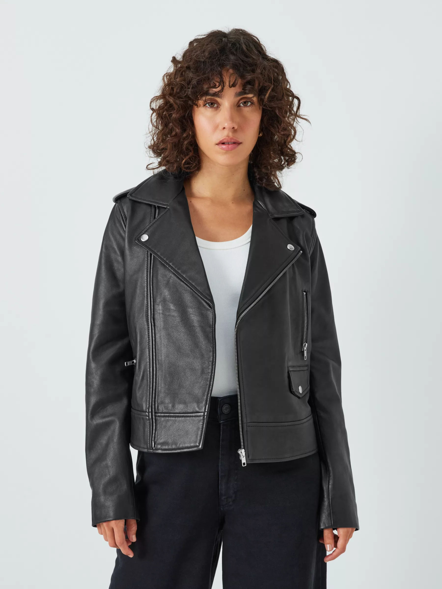 Selected femme leather biker on sale jacket