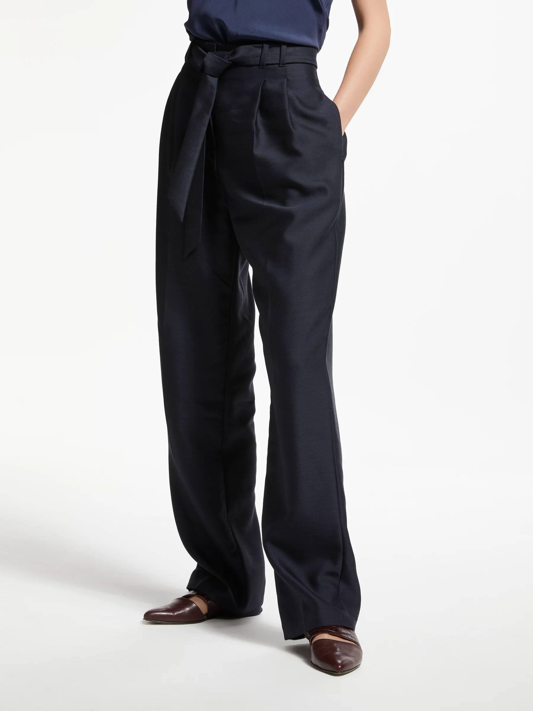 Paper bag sales navy trousers