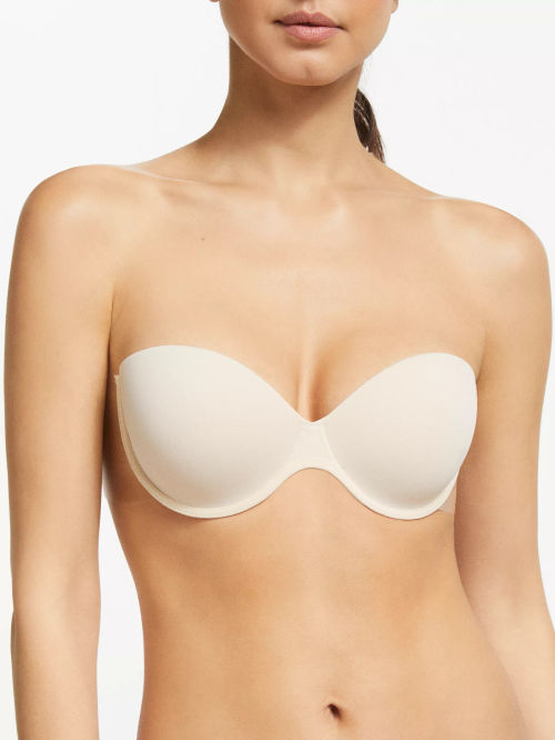 John Lewis Stephanie Lace Wing T-Shirt Bra, White at John Lewis