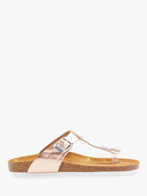 Joules Penley Toe Post Sandals, Rose Gold Leather, Compare
