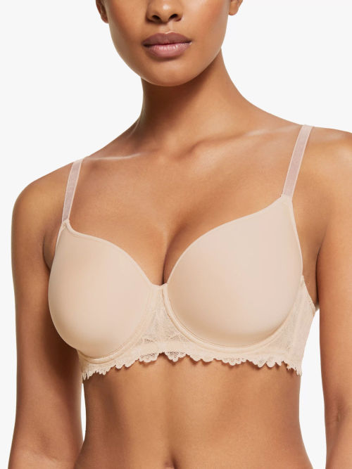 John Lewis Yasmin T-Shirt Front Fastening Bra, Ivory at John Lewis