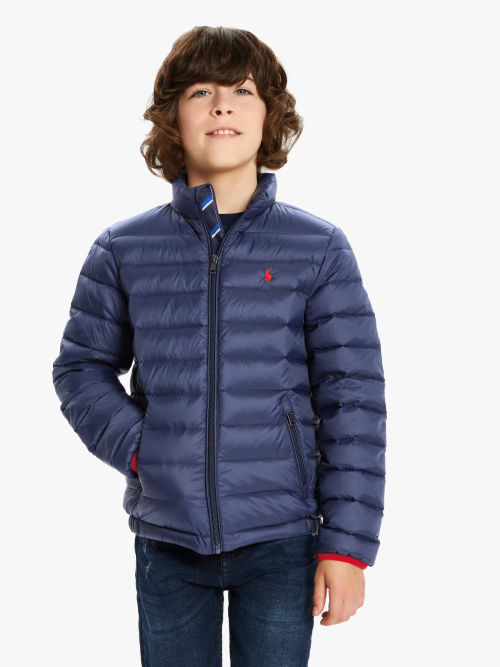 Polo Ralph Lauren Boys' Packable Jacket, Navy | Compare | Highcross  Shopping Centre Leicester