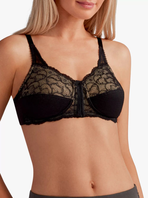 Triumph Doreen Cotton Non Wired Bra, Black at John Lewis & Partners