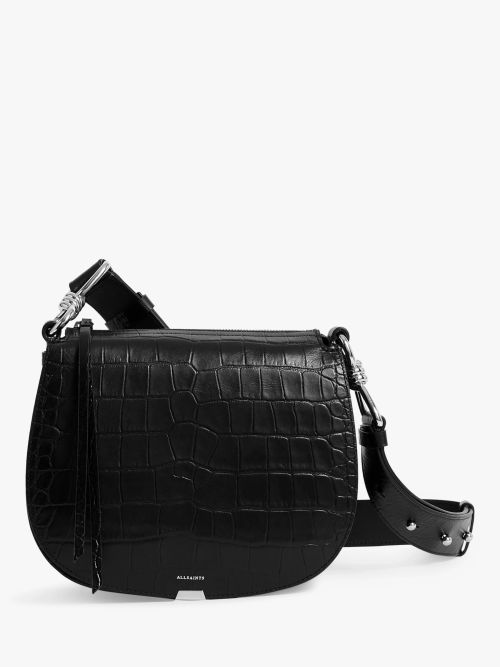 Ludivine Leather Crossbody Bag Black