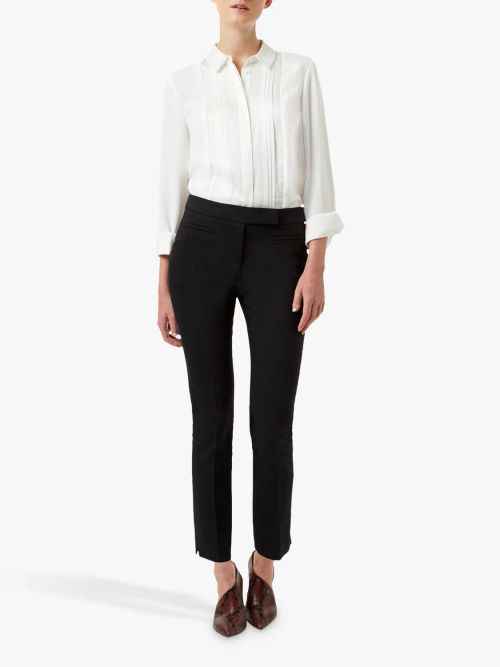 Hobbs Petite Annie Trousers, Navy, Compare