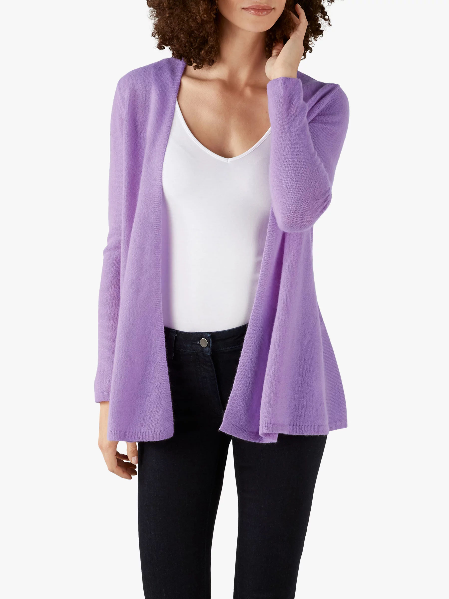 cashmere swing cardigan