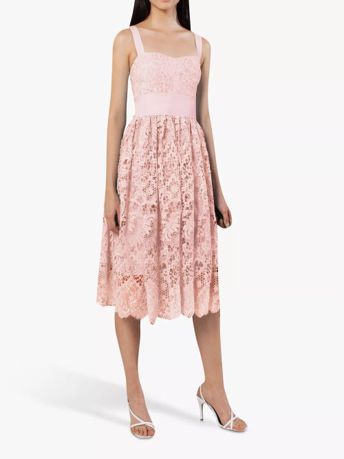 French Connection Elsa Lace Midi Bridesmaid Dress