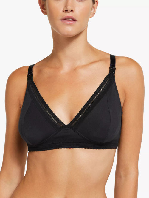 John Lewis Cotton Maternity & Nursing Bra, Pack of 2, Black & White at John  Lewis & Partners