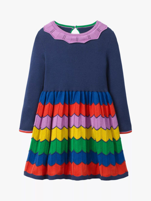 Mini Boden Kids' Dog Print Sweatshirt Dress, Multi at John Lewis & Partners