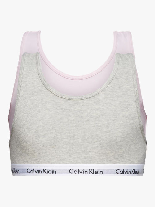 Calvin Klein Modern Cotton Triangle Bra, Grey Heather at John Lewis &  Partners