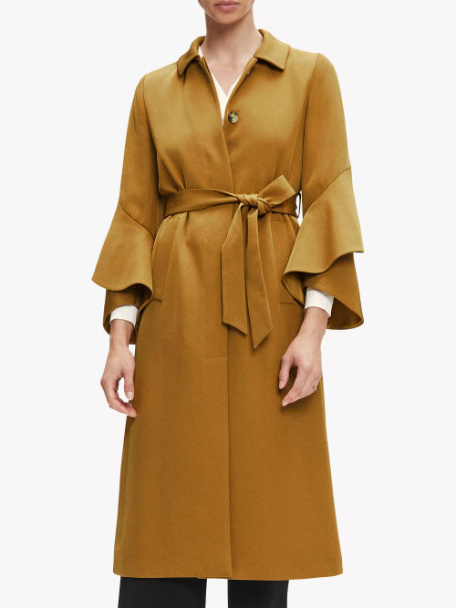 Mango Polana Trench Coat, Camel at John Lewis & Partners