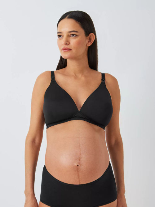 John Lewis Ivy Seam Free Bandeau Bra, Black at John Lewis & Partners