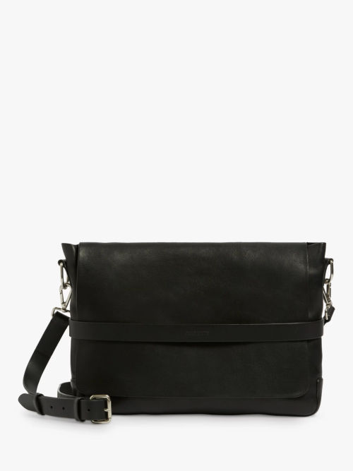 HUSH Coralie Star Detail Leather Bum Bag, Black