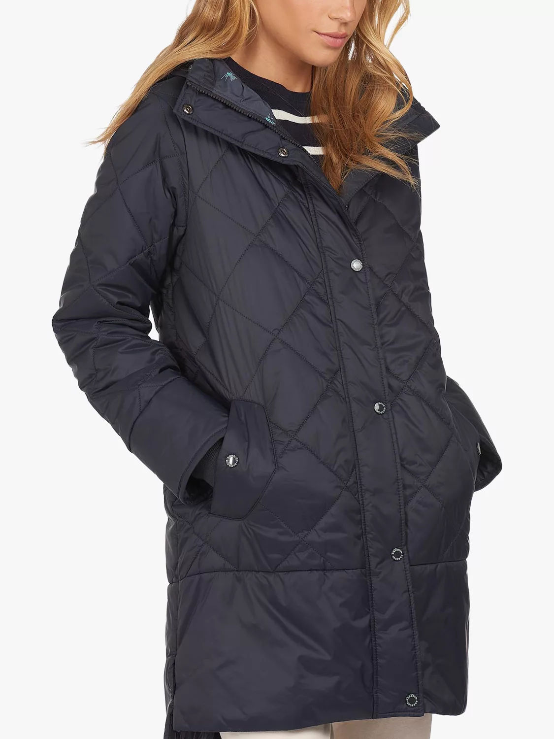 barbour hirsel quilted jacket navy
