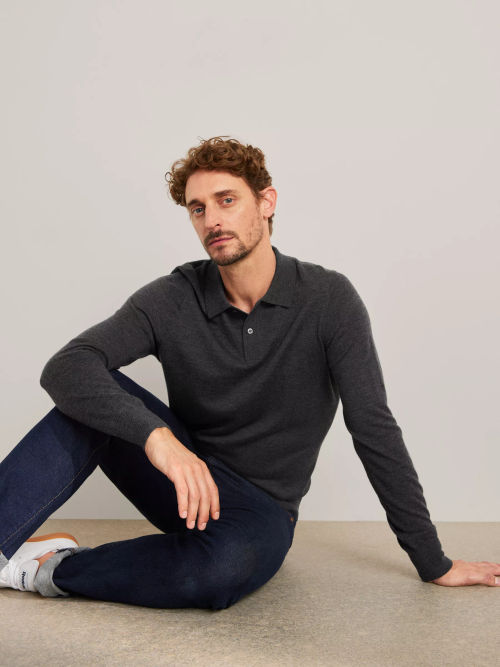 John Lewis Extra Fine Merino Wool Roll Neck Jumper, Navy at John Lewis &  Partners